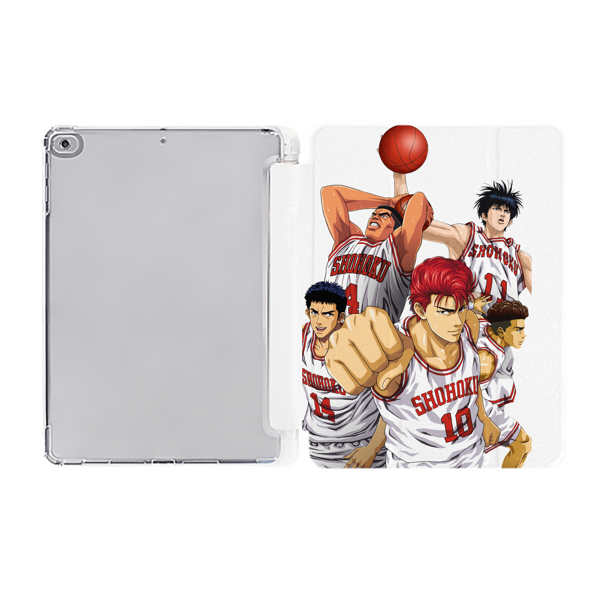 （画像用） SLAM DUNK／スラムダンク IPad ケース ペン収納付き 三つ折りスタンド PUレザー×シリコン 対応機種9.5/10.5/10.9インチ